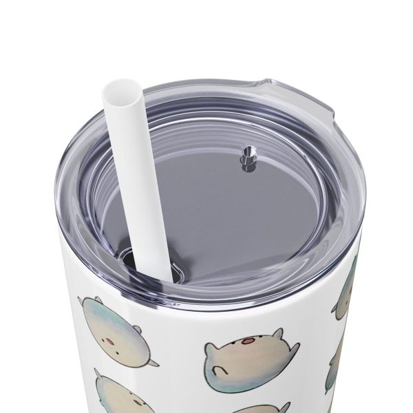 The Boy And The Heron Budget - Warawara Chibi Fanart Skinny Tumbler with Straw-House Decor, The Boy and the Heron, The Boy And The Heron Budget, Tumbler