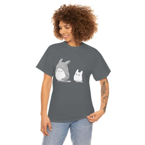 Totoro Sun Shade Cat Bus - Walking Mini Totoro T Shirt-Apparel, My Neighbor Totoro, Totoro Sun Shade Cat Bus, Tshirt