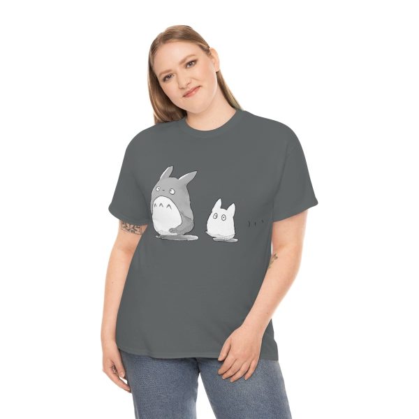 Totoro Sun Shade Cat Bus - Walking Mini Totoro T Shirt-Apparel, My Neighbor Totoro, Totoro Sun Shade Cat Bus, Tshirt