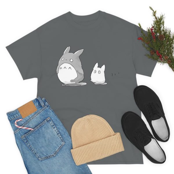 Totoro Sun Shade Cat Bus - Walking Mini Totoro T Shirt-Apparel, My Neighbor Totoro, Totoro Sun Shade Cat Bus, Tshirt