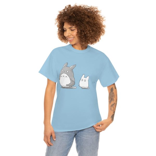 Totoro Sun Shade Cat Bus - Walking Mini Totoro T Shirt-Apparel, My Neighbor Totoro, Totoro Sun Shade Cat Bus, Tshirt