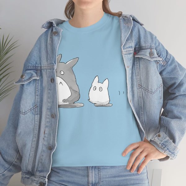 Totoro Sun Shade Cat Bus - Walking Mini Totoro T Shirt-Apparel, My Neighbor Totoro, Totoro Sun Shade Cat Bus, Tshirt