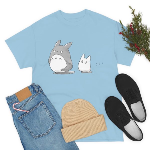 Totoro Sun Shade Cat Bus - Walking Mini Totoro T Shirt-Apparel, My Neighbor Totoro, Totoro Sun Shade Cat Bus, Tshirt