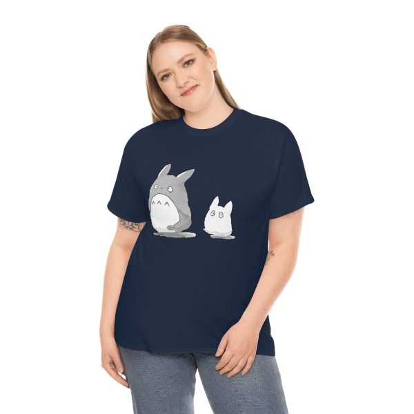 Totoro Sun Shade Cat Bus - Walking Mini Totoro T Shirt-Apparel, My Neighbor Totoro, Totoro Sun Shade Cat Bus, Tshirt