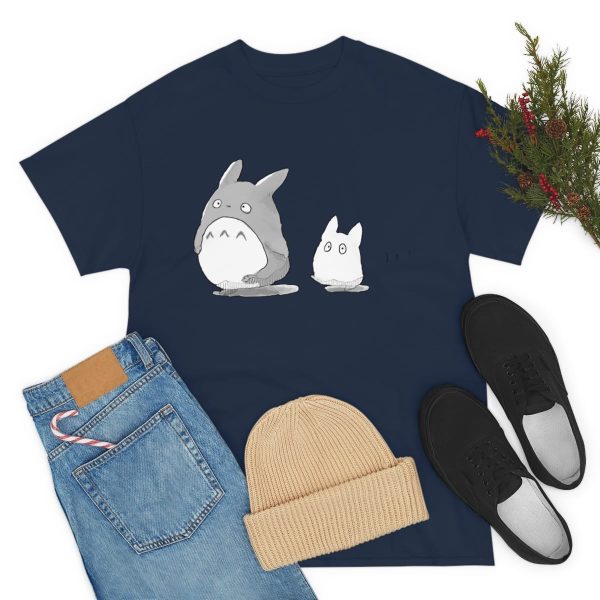 Totoro Sun Shade Cat Bus - Walking Mini Totoro T Shirt-Apparel, My Neighbor Totoro, Totoro Sun Shade Cat Bus, Tshirt