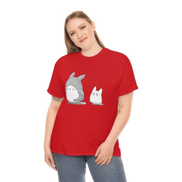 Totoro Sun Shade Cat Bus - Walking Mini Totoro T Shirt-Apparel, My Neighbor Totoro, Totoro Sun Shade Cat Bus, Tshirt