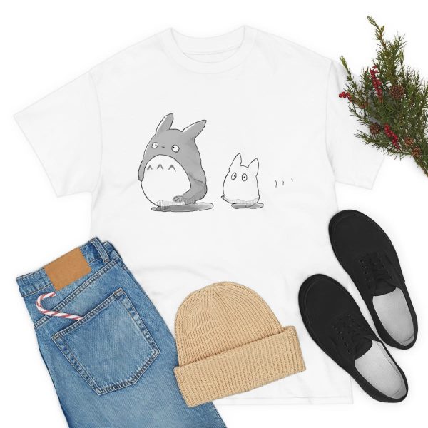 Totoro Sun Shade Cat Bus - Walking Mini Totoro T Shirt-Apparel, My Neighbor Totoro, Totoro Sun Shade Cat Bus, Tshirt