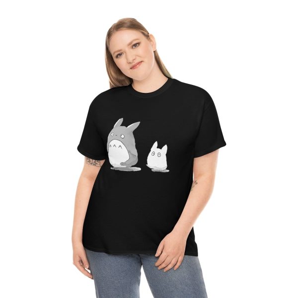 Totoro Sun Shade Cat Bus - Walking Mini Totoro T Shirt-Apparel, My Neighbor Totoro, Totoro Sun Shade Cat Bus, Tshirt