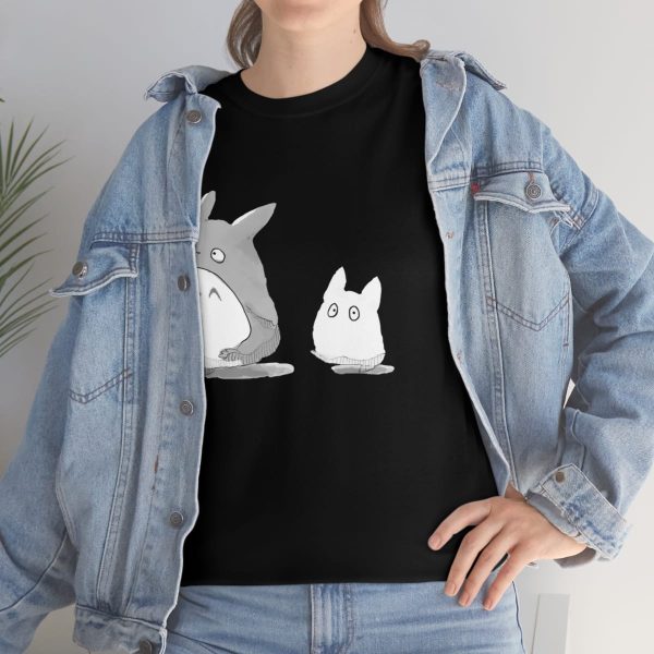 Totoro Sun Shade Cat Bus - Walking Mini Totoro T Shirt-Apparel, My Neighbor Totoro, Totoro Sun Shade Cat Bus, Tshirt