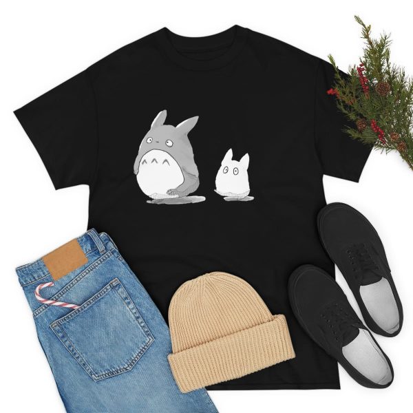 Totoro Sun Shade Cat Bus - Walking Mini Totoro T Shirt-Apparel, My Neighbor Totoro, Totoro Sun Shade Cat Bus, Tshirt