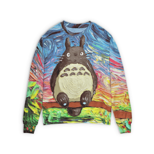 Totoro Movie Japanese - Totoro and The Starry Night 3D Sweater-Apparel, My Neighbor Totoro, Sweater, Totoro Movie Japanese