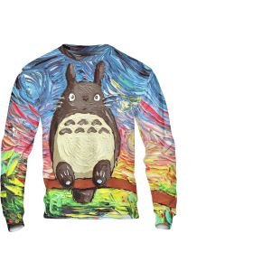 Totoro Film - Totoro and The Starry Night 3D Sweatshirt-Apparel, My Neighbor Totoro, Sweatshirt, Totoro Film