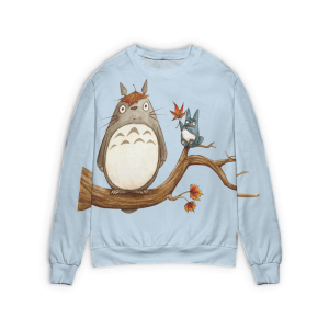 Totoro Hoodie - Totoro on the Autumn Tree 3D Sweater-Apparel, My Neighbor Totoro, Sweater, Totoro Hoodie