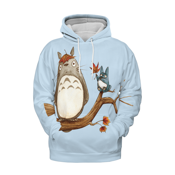 Totoro Lamp - Totoro on the Autumn Tree 3D Hoodie-Apparel, Hoodie, My Neighbor Totoro, Totoro Lamp