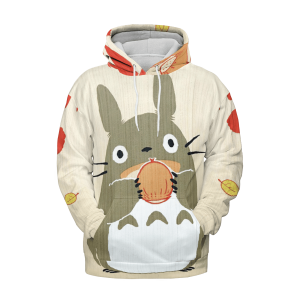 Satsuki Totoro - Totoro and the Chestnut 3D Hoodie-Apparel, Hoodie, My Neighbor Totoro, Satsuki Totoro