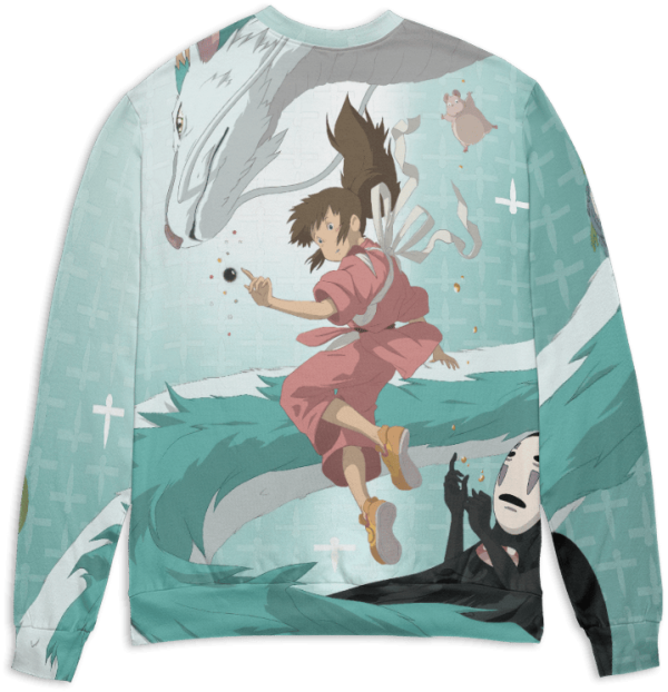 How Long Is Spirited Away - Spirited Away Sen and Haku in Water 3D Sweater-Apparel, Elden Ring Have Mercy For The Spirited Away Shamans, How Long Is Spirited Away, Spirited Away, Spirited Away Cast English, Sweater