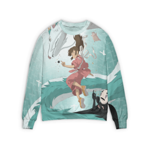 How Long Is Spirited Away - Spirited Away Sen and Haku in Water 3D Sweater-Apparel, Elden Ring Have Mercy For The Spirited Away Shamans, How Long Is Spirited Away, Spirited Away, Spirited Away Cast English, Sweater