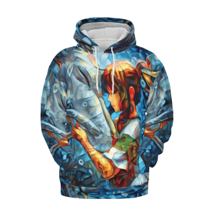 Spirited Away Chihiro - Spirited Away Chihiro and Haku Canvas 3D Hoodie-Apparel, Hoodie, Spirited Away, Spirited Away Bath House, Spirited Away Chihiro, Yubaba Spirited Away