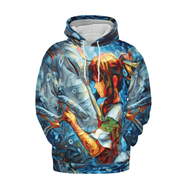 Spirited Away Chihiro - Spirited Away Chihiro and Haku Canvas 3D Hoodie-Apparel, Hoodie, Spirited Away, Spirited Away Bath House, Spirited Away Chihiro, Yubaba Spirited Away