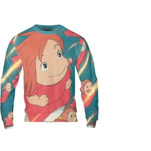 Where Can I Watch Ponyo - Ponyo Freedom 3D Sweatshirt-Apparel, ponyo, Sweatshirt, Where Can I Watch Ponyo