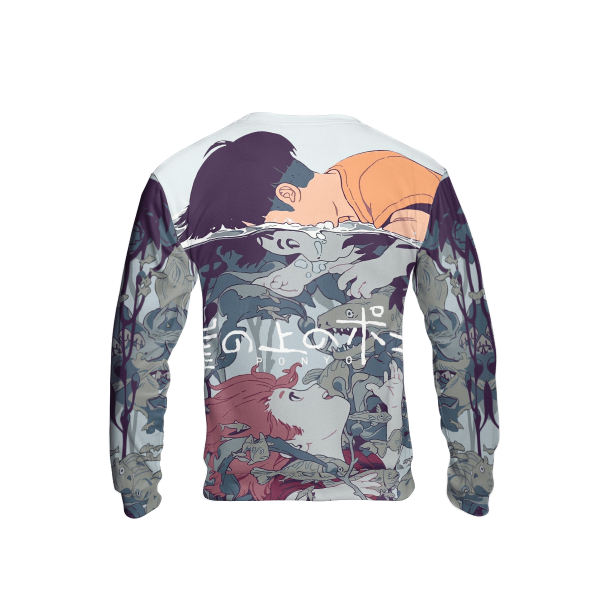 English Ponyo Cast - Ponyo and Sosuke under Water 3D Sweatshirt-Apparel, English Ponyo Cast, ponyo, Sweatshirt