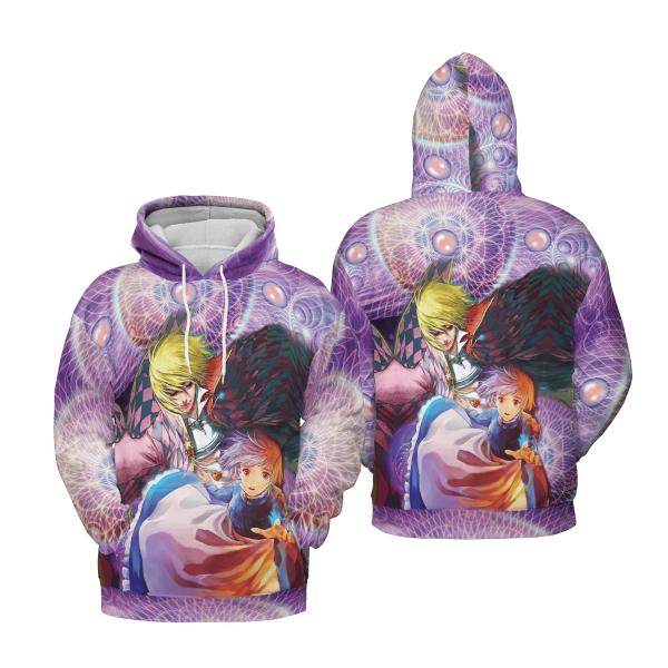 Howl's Moving Castle Book Series - Howl’s Moving Castle – Howl and Sophie 3D Hoodie-Apparel, Hoodie, Howl's Moving Castle, Howl's Moving Castle Book Series