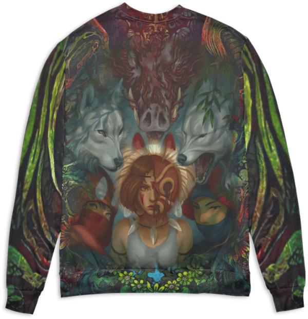 Princess Mononoke Characters - Princess Mononoke 3D Sweater-Apparel, princess mononoke, Princess Mononoke Characters, Sweater