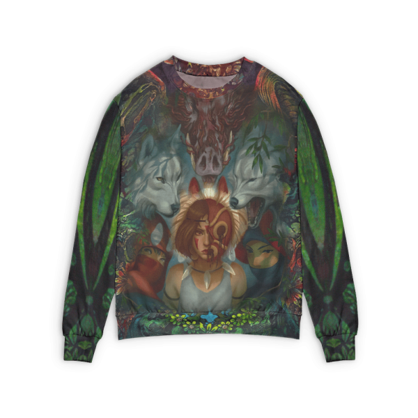 Princess Mononoke Characters - Princess Mononoke 3D Sweater-Apparel, princess mononoke, Princess Mononoke Characters, Sweater