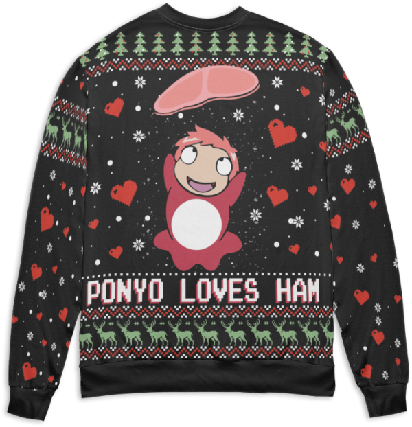 Ponyos Dad - Ponyo Ugly Christmas Sweater-Apparel, ponyo, Ponyos Dad, Sweater, ugly sweater