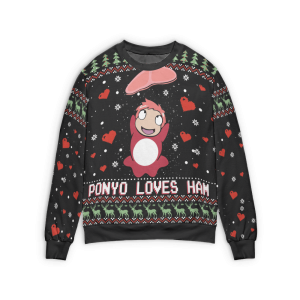 Ponyos Dad - Ponyo Ugly Christmas Sweater-Apparel, ponyo, Ponyos Dad, Sweater, ugly sweater