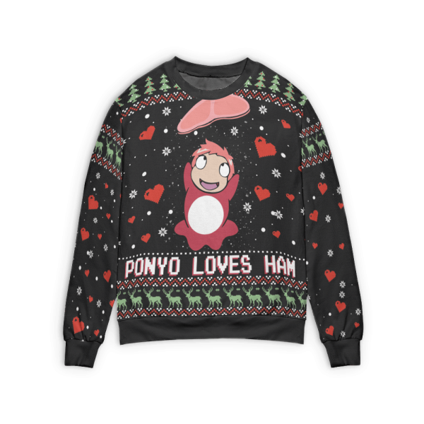 Ponyos Dad - Ponyo Ugly Christmas Sweater-Apparel, ponyo, Ponyos Dad, Sweater, ugly sweater