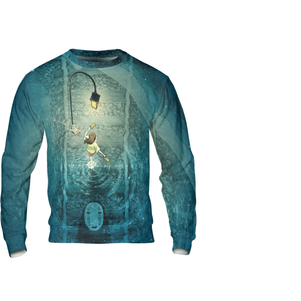 Haku Spirited Away - Spirited Away Poster 3D Sweatshirt-Apparel, Haku Spirited Away, Spirited Away, Sweatshirt