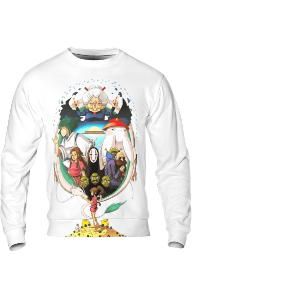 Lin Spirited Away - Spirited Away Combination Characters 3D Sweatshirt-Apparel, Lin Spirited Away, Spirited Away, Sweatshirt