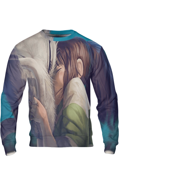 Characters Spirited Away - Spirited Away Chihiro and Haku Dragon 3D Sweatshirt-Apparel, Characters Spirited Away, Spirited Away, Sweatshirt