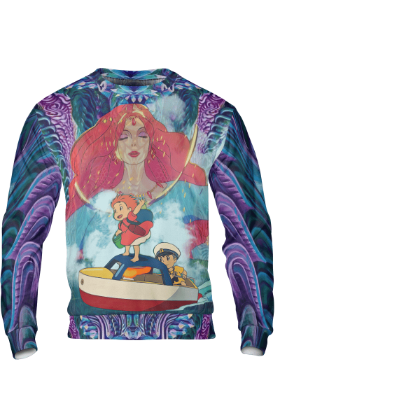 Nicole Ponyo - Ponyo Mother of The Sea 3D Sweatshirt-Apparel, Nicole Ponyo, ponyo, Sweatshirt