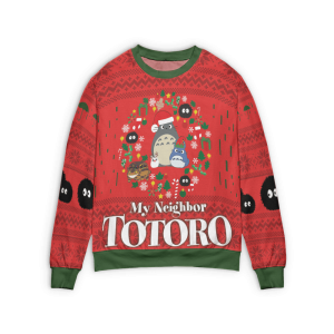 Sushi Totoro - My Neighbor Totoro Ugly Christmas Sweater-Apparel, My Neighbor Totoro, Sushi Totoro, Sweater, ugly sweater