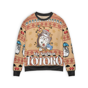 My Neighbour Totoro - My Neighbor Totoro Ugly Christmas Sweater Style 2-Apparel, My Neighbor Totoro, My Neighbour Totoro, Sweater, ugly sweater