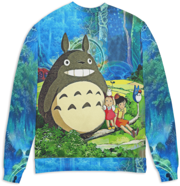 Studio Ghibli Totoro Movie - Totoro and the Girls in Jungle 3D Sweater-Apparel, My Neighbor Totoro, Studio Ghibli Totoro Movie, Sweater