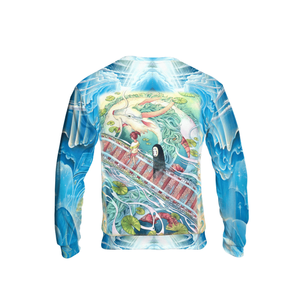 Watch Spirited Away - Spirited Away – Follow the Railway 3D Sweatshirt-Apparel, Spirited Away, Sweatshirt, Watch Spirited Away