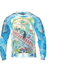 Watch Spirited Away - Spirited Away – Follow the Railway 3D Sweatshirt-Apparel, Spirited Away, Sweatshirt, Watch Spirited Away