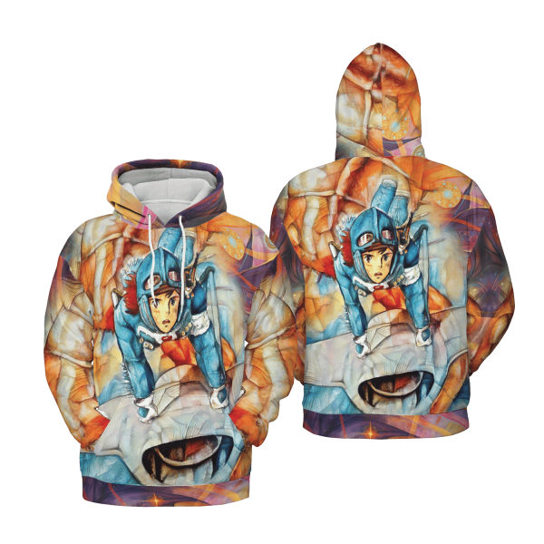 Nausicaa and The Valley of The Wind Canvas 3D Hoodie-Apparel, Hoodie