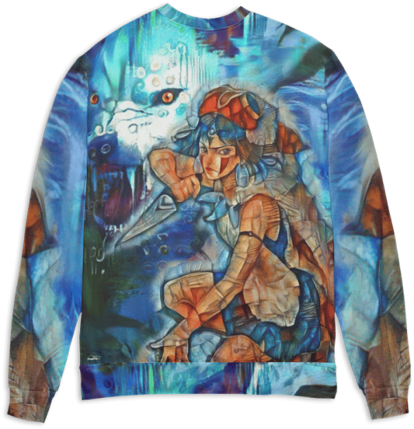 Yakul Princess Mononoke - Princess Mononoke Canvas 3D Sweater-Apparel, princess mononoke, Sweater, Yakul Princess Mononoke