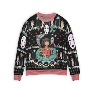 Spirited Away Dragon - Spirited Away – Kaonashi No Face 3D Ugly Christmas Sweater-Apparel, Spirited Away, Spirited Away Dragon, Sweater, ugly sweater