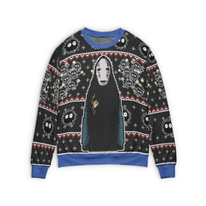 Spirited Away Chihiro - Kaonashi No Face Ugly Christmas Sweater-Apparel, kaonashi, no face, Spirited Away, Spirited Away Chihiro, Sweater, ugly sweater