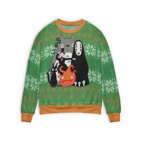 Mei My Neighbor Totoro - Ghibli Chibi Ugly Christmas Sweater Style 2-Apparel, Mei My Neighbor Totoro, Sweater, ugly sweater