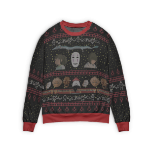 Spirited Away Sen To Chihiro No Kamikakushi - Spirited Away Characters Ugly Christmas Sweater Style 1-Apparel, Spirited Away, Spirited Away Sen To Chihiro No Kamikakushi, Sweater, ugly sweater