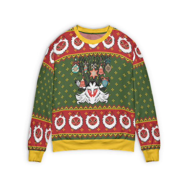 Princess Mononoke San - Princess Mononoke Shishigami Decoration Ugly Christmas Sweater-Apparel, princess mononoke, Princess Mononoke San, Sweater, ugly sweater