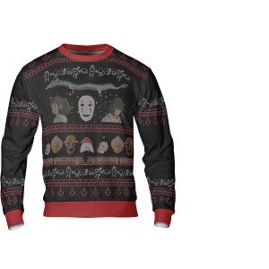 Spirited Away Live' - Spirited Away Characters Christmas Sweatshirt Style 2-Apparel, Spirited Away, Spirited Away Live, Sweatshirt