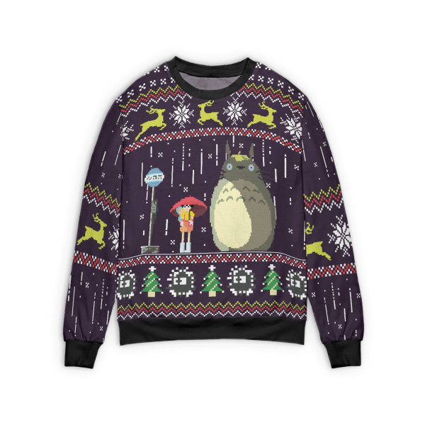 Totoro Movie - Totoro – The Ugly Christmas Sweater Style 1-Apparel, My Neighbor Totoro, Sweater, Totoro Movie, ugly sweater