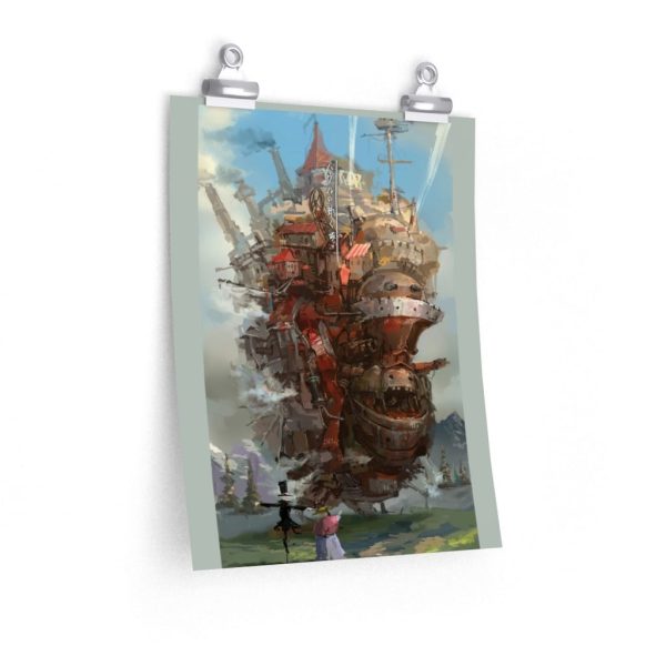 Fire Howl's Moving Castle - Howl’s Moving Castle Watercolor Fanart Poster-Fire Howl's Moving Castle, House Decor, Howl's Moving Castle, Poster